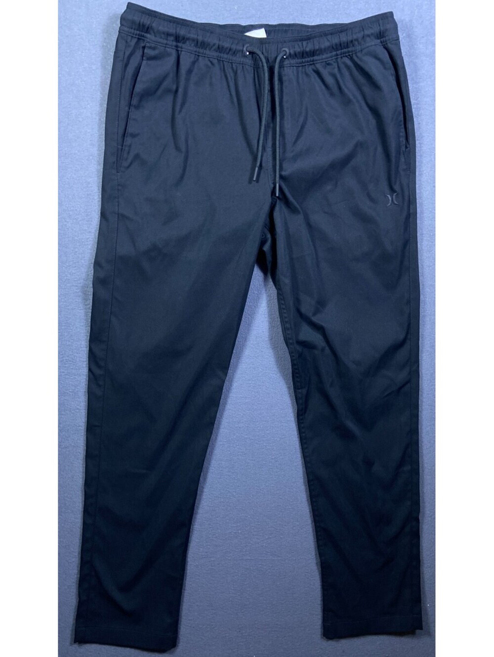 Hurley Pants Mens M Black Athletic Joggers Drawstring Stretch Beach Workout EUC!
